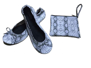 Chaussures de mariage à talons bas de <span class=keywords><strong>mariée</strong></span> pliez <span class=keywords><strong>ballerines</strong></span> dans un sac chaussures plates enroulées - Product Image 5