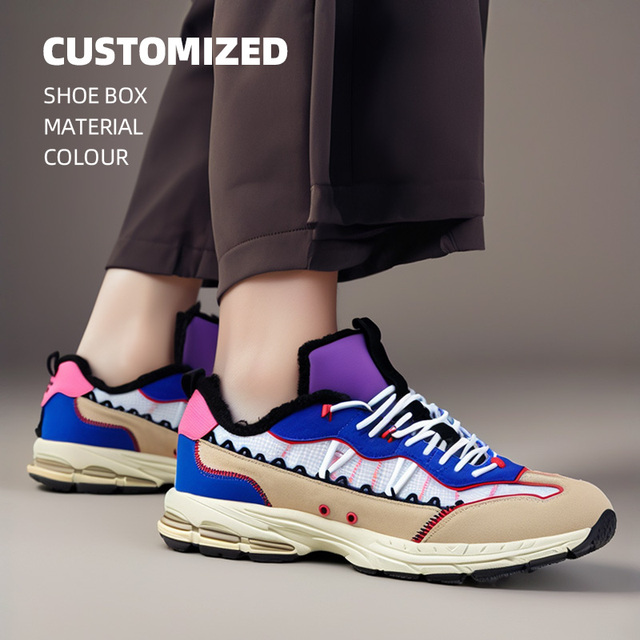 Wholesale Genuine Leather TPU Outsole Breathable Running Shoes for Men-Sport Sneakers