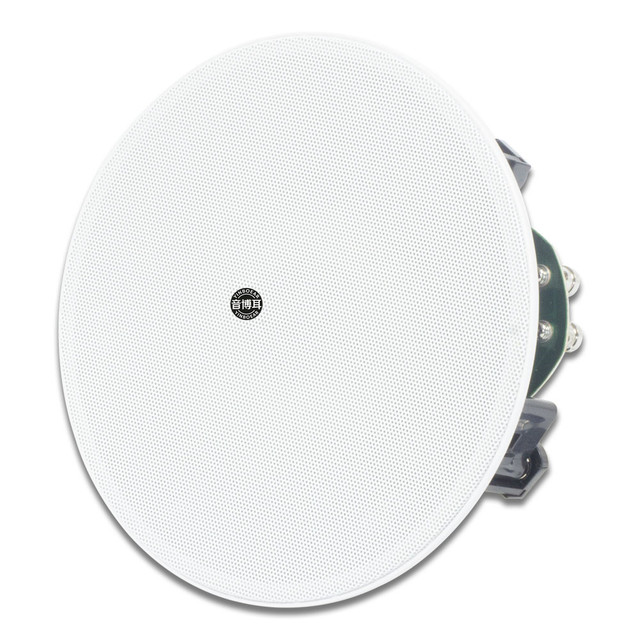 4 Inch Narrow Bezel IP Network Ceiling Speaker 35W Peak Power Surround Sound Hi-Res Audio SIP PA Conference Room Auditorium