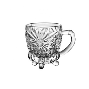 Tazza <span class=keywords><strong>da</strong></span> Tè in Vetro Stile Vintage per Mercato Arabo, Piccola Dimensione, Incisa, 3oz, Tazza <span class=keywords><strong>da</strong></span> Caffè in Vetro con Piedino, <span class=keywords><strong>Bicchiere</strong></span> per Servire Tè Nero <span class=keywords><strong>Turco</strong></span> - Product Image 4