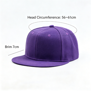 OEM Custom Logo Snapback Cap 6-Panel <b>Flat</b> Brim Cotton Embroidery Unisex Street Style Adult <b>Hat</b> - Product Image 3