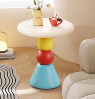 Table d'appoint pour canapé, salon, table à thé style crème, table basse créative