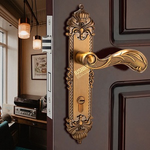 Manija <span class=keywords><strong>de</strong></span> Puerta Plana <span class=keywords><strong>de</strong></span> Madera para Interiores con Diseño <span class=keywords><strong>de</strong></span> <span class=keywords><strong>Escudo</strong></span>, Estilo Marroquí, para Egipto - Product Image 2