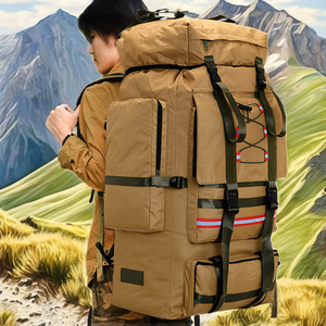 Zaino Tattico da 130L per Uomo e Donna, Impermeabile per Campeggio in <span class=keywords><strong>Montagna</strong></span>, Escursionismo e Viaggi, con Chiusura a Cerniera Personalizzata - Product Image 3