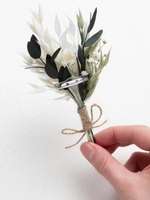 Boutonnière de mariage Bouquet de petites fleurs séchées Boutonnière Groomsman Decor Mini Corsage Arrangement pour la fête des mères