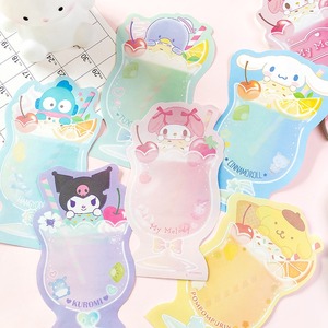 New Summer Ice Drink Three-Eyes Character Loose <b>Leaf</b> Memo Pad Cartoon Creative Sticky Notes Special-Shaped Stickers Cute Die Cut - Product Image 1