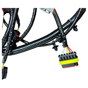 Faisceau de câblage de tableau de bord automobile multi-branche avec connecteur blanc personnalisé, faisceau de câblage automobile OEM 12V 24V - Product Image 5