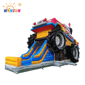 Château gonflable de fête WINSUN de haute qualité, combo <span class=keywords><strong>Monster</strong></span> Truck, château gonflable semi-fermé - Product Image 3