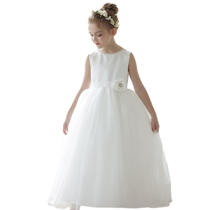 Ropa para niños Niñas jóvenes Comunión Ropa formal Blanco Largo Niños Vestidos <span class=keywords><strong>de</strong></span> noche Primera comunión Vestidos <span class=keywords><strong>de</strong></span> niña - Product Image 1