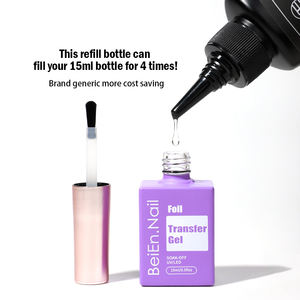 OEM 50ml Gel UV/LED Soak Off Vernis à Ongles Rechargeable avec LOGO Personnalisé, Base et Top Coat Velours Mat, Cristal, Sans <span class=keywords><strong>Tache</strong></span>, Vente en Gros au Kilo - Product Image 5