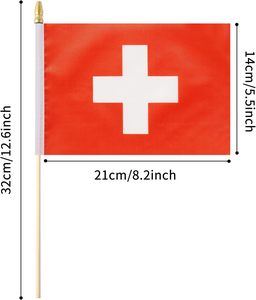 Expédition rapide, vente en gros, nouvelle mini-drapeau <span class=keywords><strong>suisse</strong></span> en <span class=keywords><strong>bois</strong></span> à tenir à la main pour les défilés sportifs, les fêtes, les festivals, les décorations - Product Image 4
