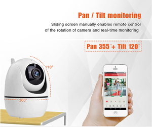 Tuya 2-сторонняя аудиосистема с обнаружением безопасности в помещении, Wi-Fi-камера с цветным ночным видением и отслеживанием движения, 8 Мп, камера с покрытием 360 ° - Product Image 3