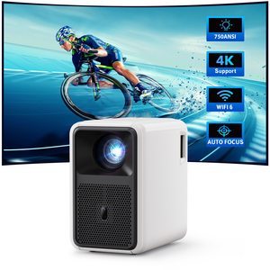 Projecteur LED LCD Android 9 CRE Mini 7500 Lumens, compatible 4K, WiFi, son stéréo HIFI, objectif à mise au point automatique, format de poche, home cinéma - Product Image 1
