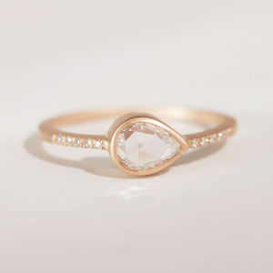 Anillo de Plata de Ley 925 con Forma de Lágrima y Circonita Blanca, Anillo de Diamante Moissanita, Anillos Más Vendidos - Product Image 5