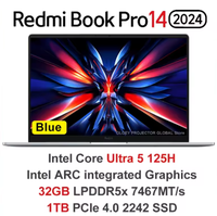 2024 Xiaomi Redmi Book Pro 14 & 16 Ultra 5 125H 2.8K/120HZ Intel Grafik Kartlı SSD Sabit Diskli Metal Gövdeli Xiaomi AI Asistanı için