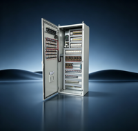 Armoire de distribution d'énergie double ATS en acier au carbone sur mesure avec disjoncteur MCCB et bouton pour moteur, indice de protection IP66, usage industriel