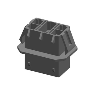VersaBlade Multi-Module <strong>2-2</strong> Hybrid Receptacle Housing with Mounting Ears 4 Circuits Natural 35180 Crimp Style Connector - Product Image 1