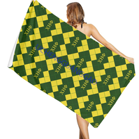 Serviette de plage personnalisée Gamma Phi Delta Sorority, design moderne, vente en gros, tissu doux, idéale pour les vacances d'été
