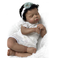 Poupée de mode DIY de 22 pouces, jouet en peluche, Bébé Reborn africain noir, Boneca, corps entier en silicone vinyle, cheveux implantés à la main, cadeau pour enfants