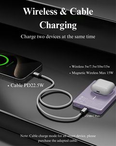 Vente en gros Mezone 10000mAh Banque d'alimentation portable Banque d'alimentation magnétique sans fil à charge rapide pour téléphone - Product Image 4