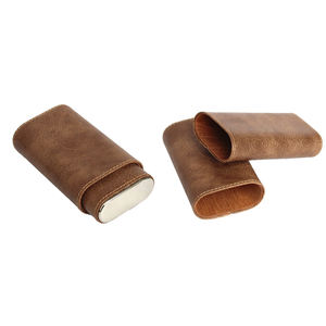 Produttore di vendita calda custodia per sigari in pelle sintetica cedro all'interno custodia per sigari portatile con logo personalizzato portasigari in pelle portatile - Product Image 4