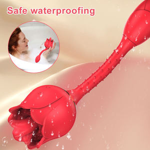 Vibrador de Silicona Lotus Rojo para Mujeres - Estimulador de Punto G con 12 Modos de Vibración <span class=keywords><strong>Es</strong></span> <span class=keywords><strong>un</strong></span> juguete sexual para adultos. - Product Image 2