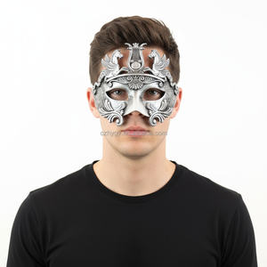 Máscara de Meio Rosto Temática da Mitologia Grega Pintada à Mão para Bailes de Máscaras Eventos de Halloween Temáticos Históricos Festa Formal - Product Image 1