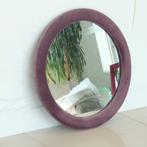 Tela envuelto decoración del hogar <span class=keywords><strong>espejo</strong></span> de pared redondo - Product Image 3