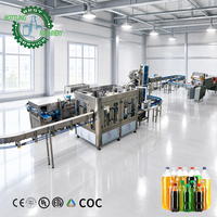 Ligne de remplissage automatique de boissons gazeuses DCGF16-12-6, capacité 2000 BPH, pour l'extension de l'activité d'embouteillage de boissons