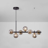 Lustre suspendu moderne en verre à bulles LED pour salle à manger, vente en gros