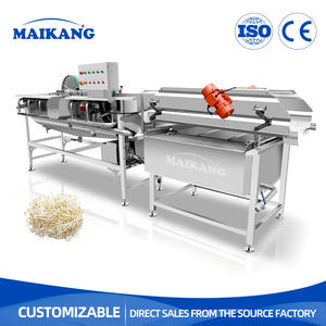 Máquina de lavado de ensaladas de corte fresco con deshidratador vibratorio; Línea de limpieza suave de acero inoxidable SUS304 para rúcula, lechuga y hojas pequeñas - Product Image 6