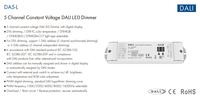 DA5-L (DT6/DT8) 5CH * 4A 12-48VDC CV DALI LED Gradateur Télécommande Sans Fil ROHS Certifié 12V DMX Connexion pour Éclairage LED
