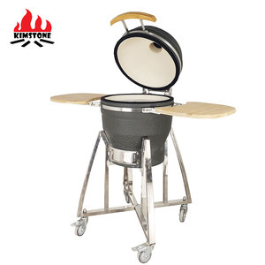 KIMSTONE Nouveau design 18 pouces Grand <span class=keywords><strong>barbecue</strong></span> rotatif en céramique Hibachi avec revêtement en mousse et <span class=keywords><strong>charbon</strong></span> de bois pour <span class=keywords><strong>barbecue</strong></span> multi-personnes - Product Image 4