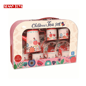 Rôle éducatif jeu 15 pièces en plastique tasse à thé Chinoise semblant jouet thé ensemble <span class=keywords><strong>fille</strong></span> <span class=keywords><strong>valise</strong></span> pour enfants - Product Image 4