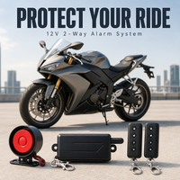 Nouveau système d'alarme antivol bidirectionnel pour moto en plastique ABS 12V, télécommande, capteur de vibration, sirène, kit de sécurité