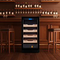 Humidor à cigares électrique en acier inoxydable, autoportant, 800 cigares, capacité 228L, zone de refroidissement unique, pour usage domestique (partie supérieure)