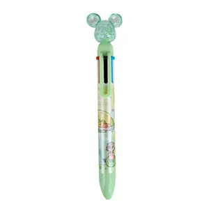 Factory direct supply school supplies wholesale multicolor ballpoint pen cute kawaii Mouse head pens stationery set for children