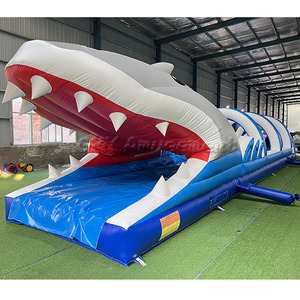 Grand toboggan <span class=keywords><strong>gonflable</strong></span> commercial en forme de <span class=keywords><strong>ventre</strong></span> de requin avec arche pour enfants et adultes - Product Image 6