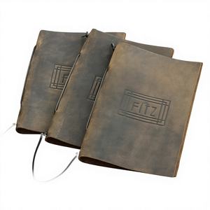Elegante Porta Menús de Cuero Genuino de Lujo para Restaurante, Cafetería, Cubierta para Menús Resistente a Olores, Protección con Logotipo Personalizado Disponible LMC-0075 - Product Image 1