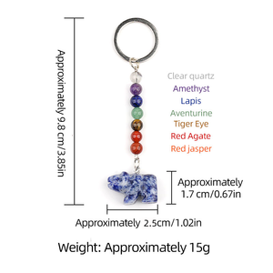 سلسلة مفاتيح جميلة متعددة الألوان على شكل دب قطبي مناسبة للحقيبة اليومية بسعر الجملة - Product Image 2