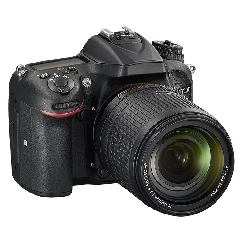 High Quality Used Hd D7200 SLR camera with Nikkor 18-140mm/F 3.5-5.6VR stabilization lens digital camera