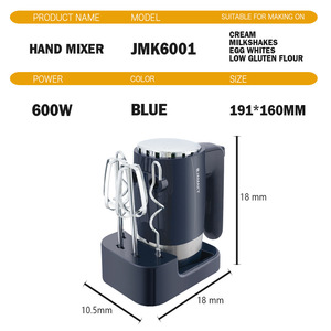 Batidor de huevos eléctrico multifuncional y mezclador de pasteles, procesador de alimentos para bebés pequeño para uso doméstico, contenedor de acero inoxidable - Product Image 6