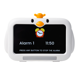 Peuter Slaap Trainer Klok 7 "Lcd Nachtlampje Kids Klok Leren Voor Kinderen 2 Alarm 7 Witte Ruis Cartoon Wekker Voor Kinderen - Product Image 5