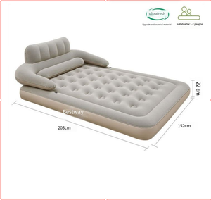 Para <span class=keywords><strong>Bestway</strong></span>, colchón <span class=keywords><strong>inflable</strong></span> doble moderno con bomba de almacenamiento integrada, plegable para acampar, sala de estar, uso doméstico, colchón - Product Image 4