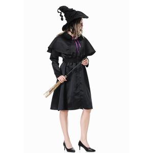 Ensemble de costume de sorcière pour femmes adultes avec chapeau, ceinture et châle, tenue de scène pour Halloween, cosplay - Product Image 4