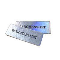 Étiquettes en cuir PU de haute qualité, écologiques, à coupe droite, en jacron/patch/badge/étiquette, pour vêtements, jeans, vente en gros