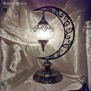 Lampe de table LED incandescente en verre craquelé style Méditerranée pour chambre à coucher, chevet, <span class=keywords><strong>restaurant</strong></span>, hôtel, maison d'hôtes, bar, café - Product Image 4