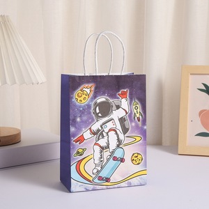 Sacchetti Regalo a Tema Pianeti con Manici, Sacchetti in Carta Kraft per Feste di Compleanno, Decorazioni per Feste per Bambini - Product Image 4