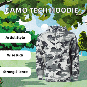 Tùy Chỉnh Người Đàn Ông Của Công Nghệ Lông Cừu Thể Thao Áo Camo In Cổ Áo Dệt Kim Polyester/Cotton Chính Thức Phong Cách Cho Mùa Xuân Mùa - Product Image 2