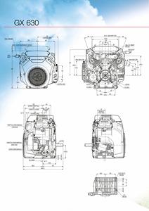 เครื่องยนต์เบนซิน H0NDA GX630 V-Twin สองสูบ สตาร์ทไฟฟ้า ระบายความร้อนด้วยอากาศ สำหรับเครื่องจักรวิศวกรรม พร้อมลูกปืน - Product Image 6